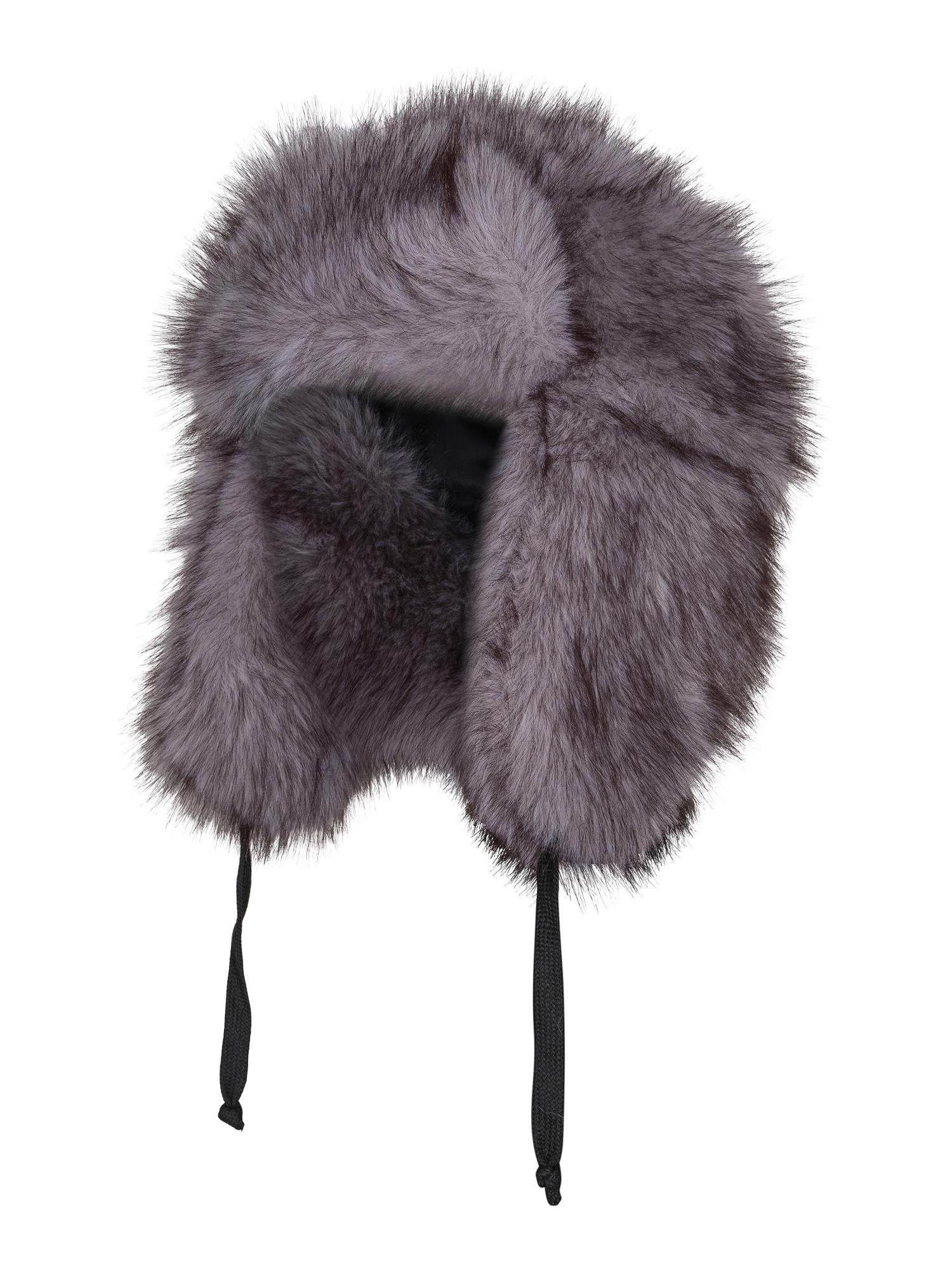 Faux fur hat Grey