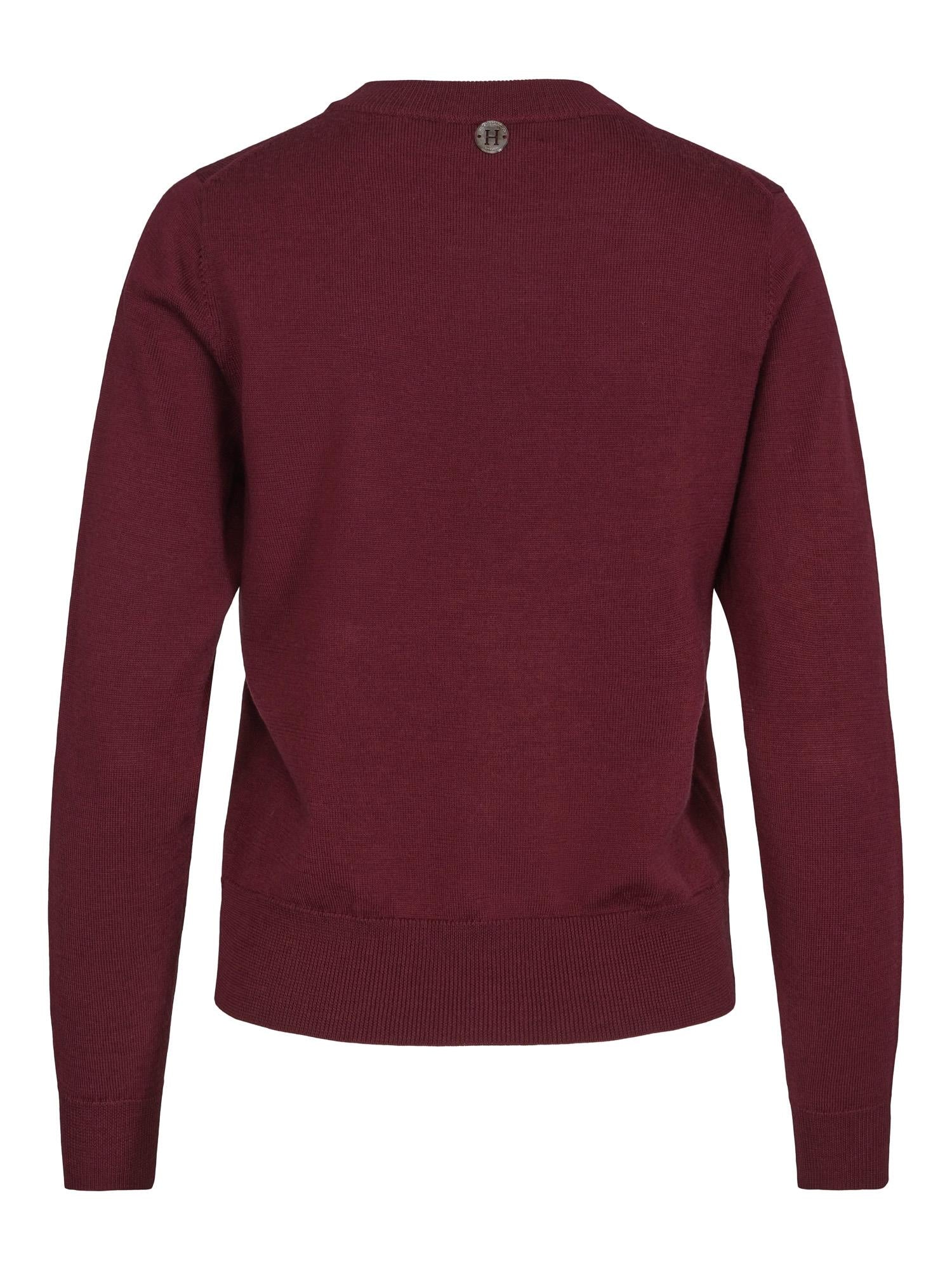 Classic merino cardigan Deep Burgundy