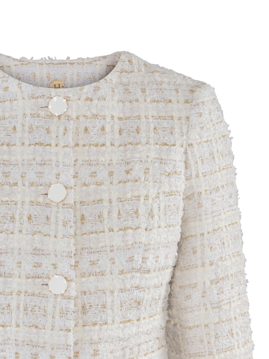 Feminin detailed blazer Creme