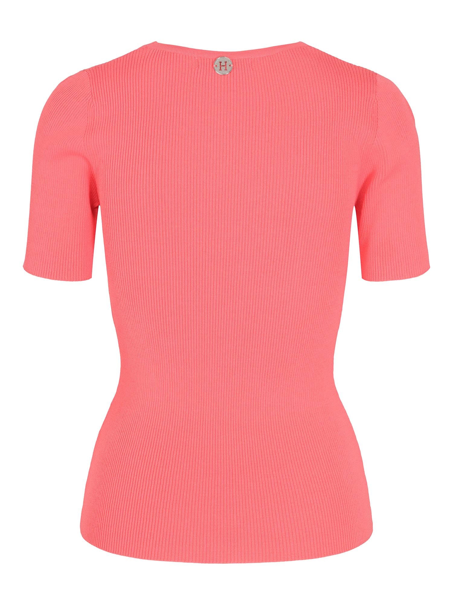 Ribbed short sleeve top Korall