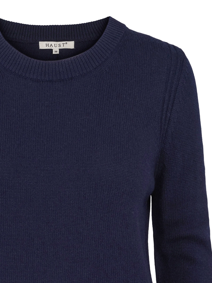 Classic round neck pullover Navy
