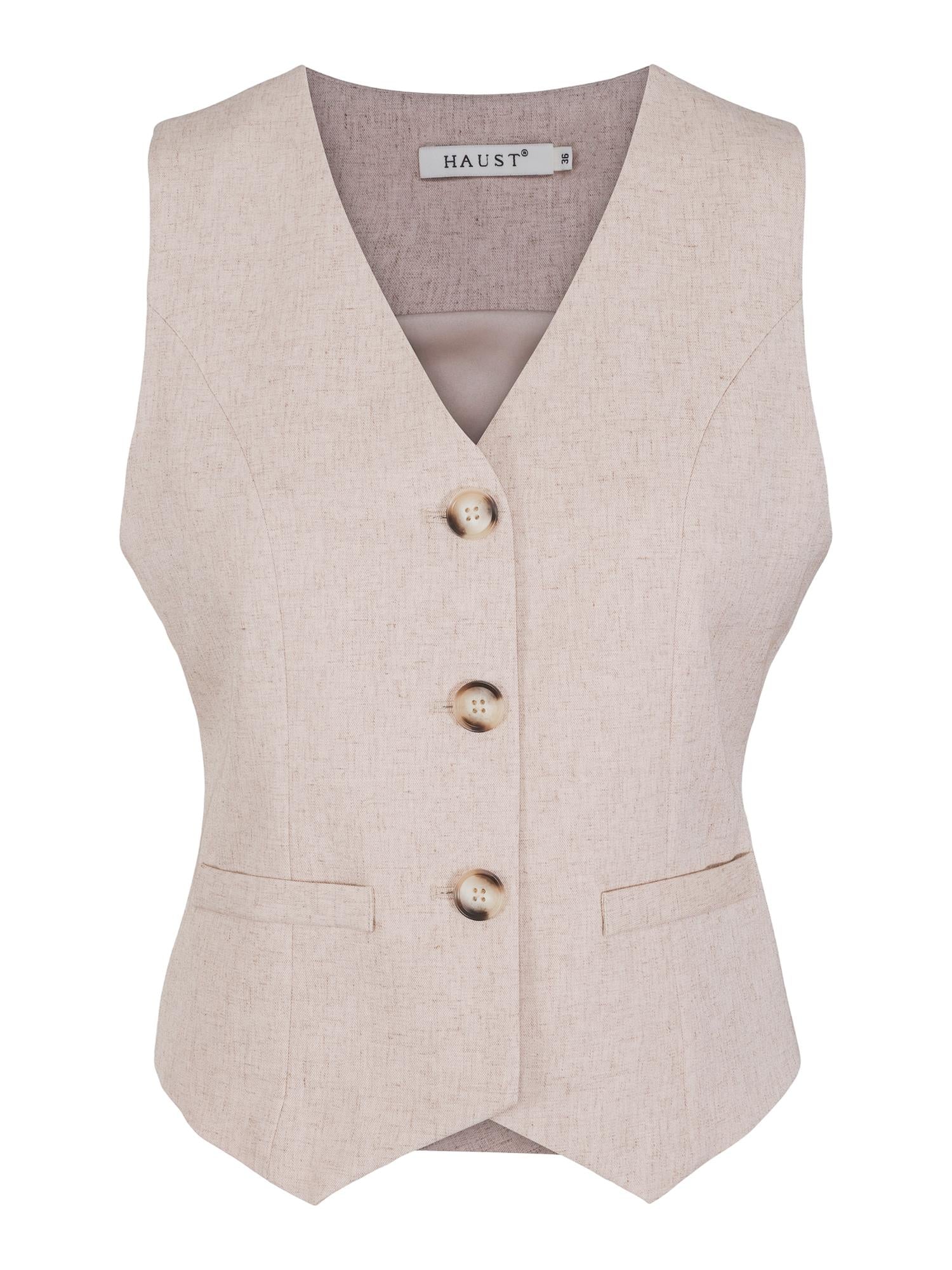 Classic vest Sand melert