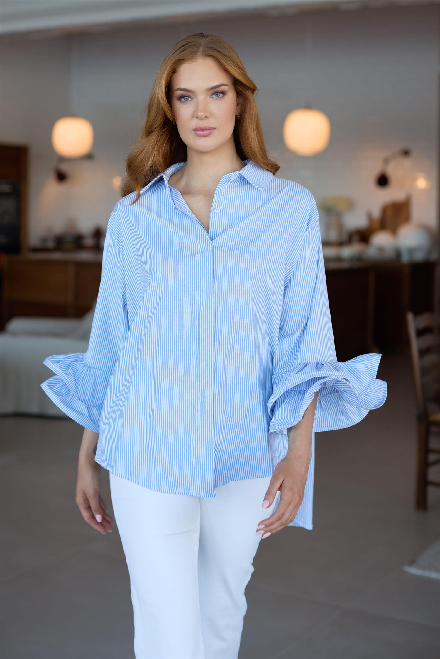 Striped special cuff shirt Striped