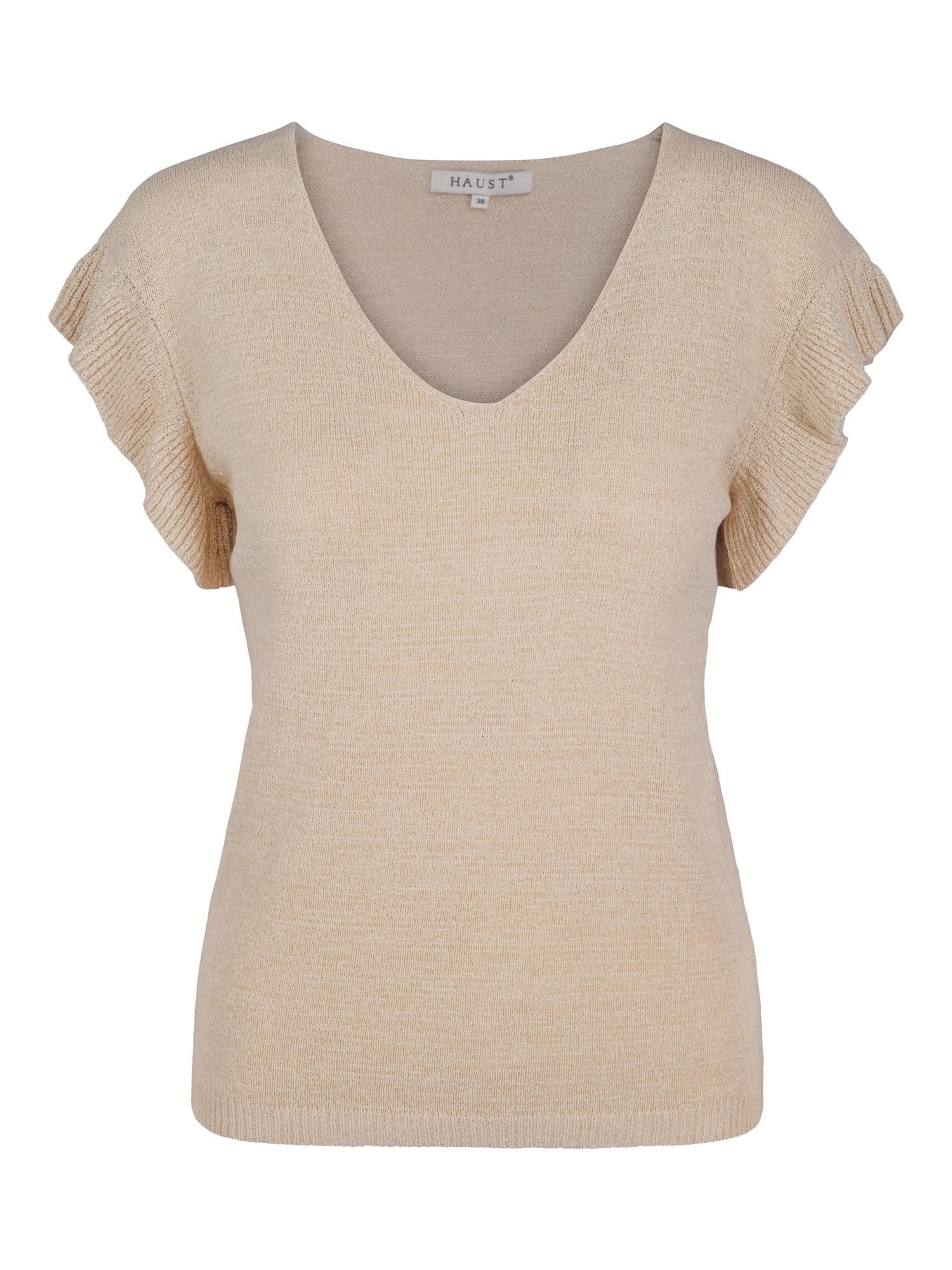 Feminine sleeve top lys-beige