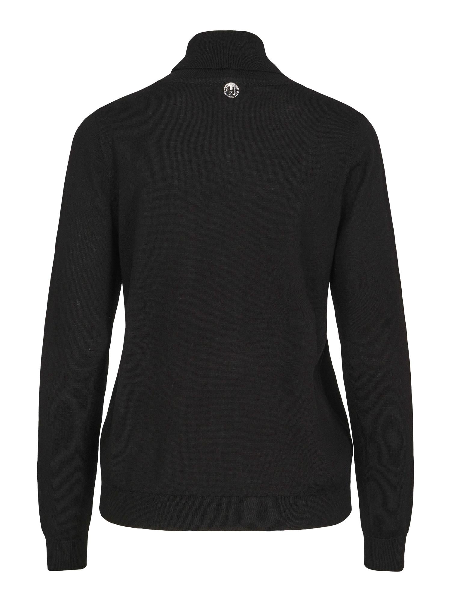 Merino roll neck Sort