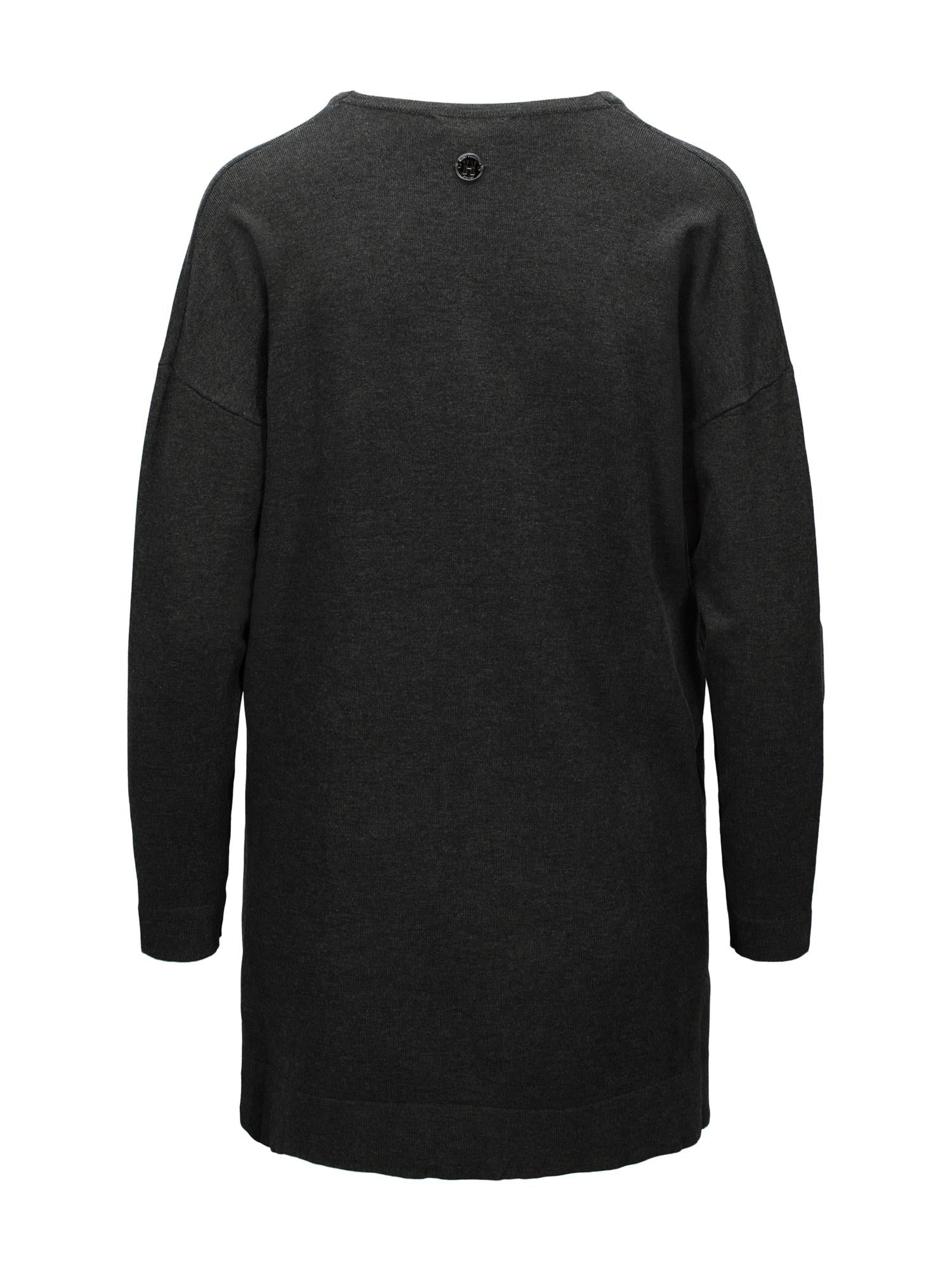Knitted Long Cardigan Antrasit