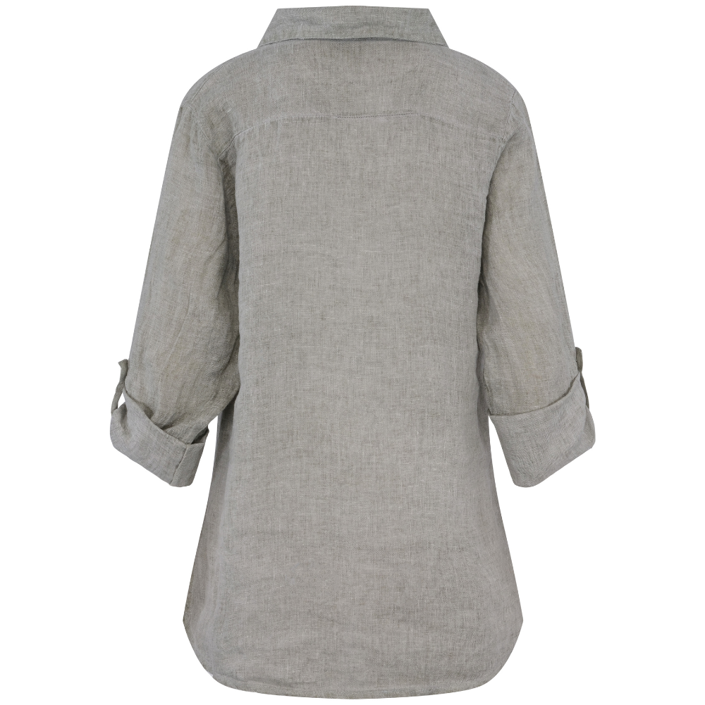 Casual linen shirt Green