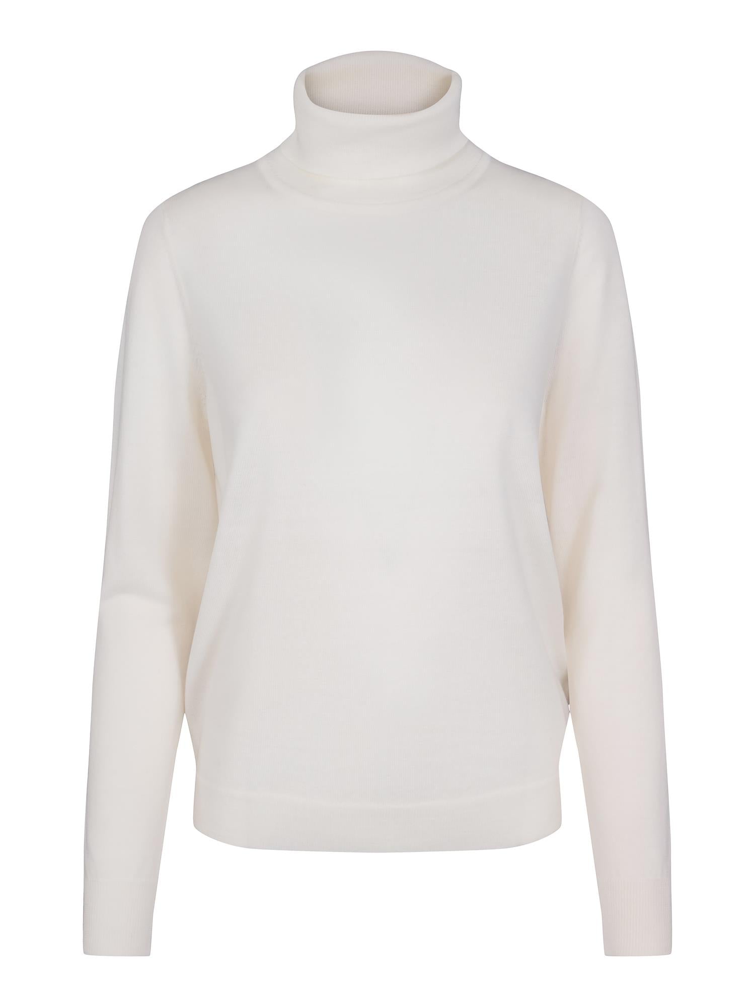 Merino roll neck Krem