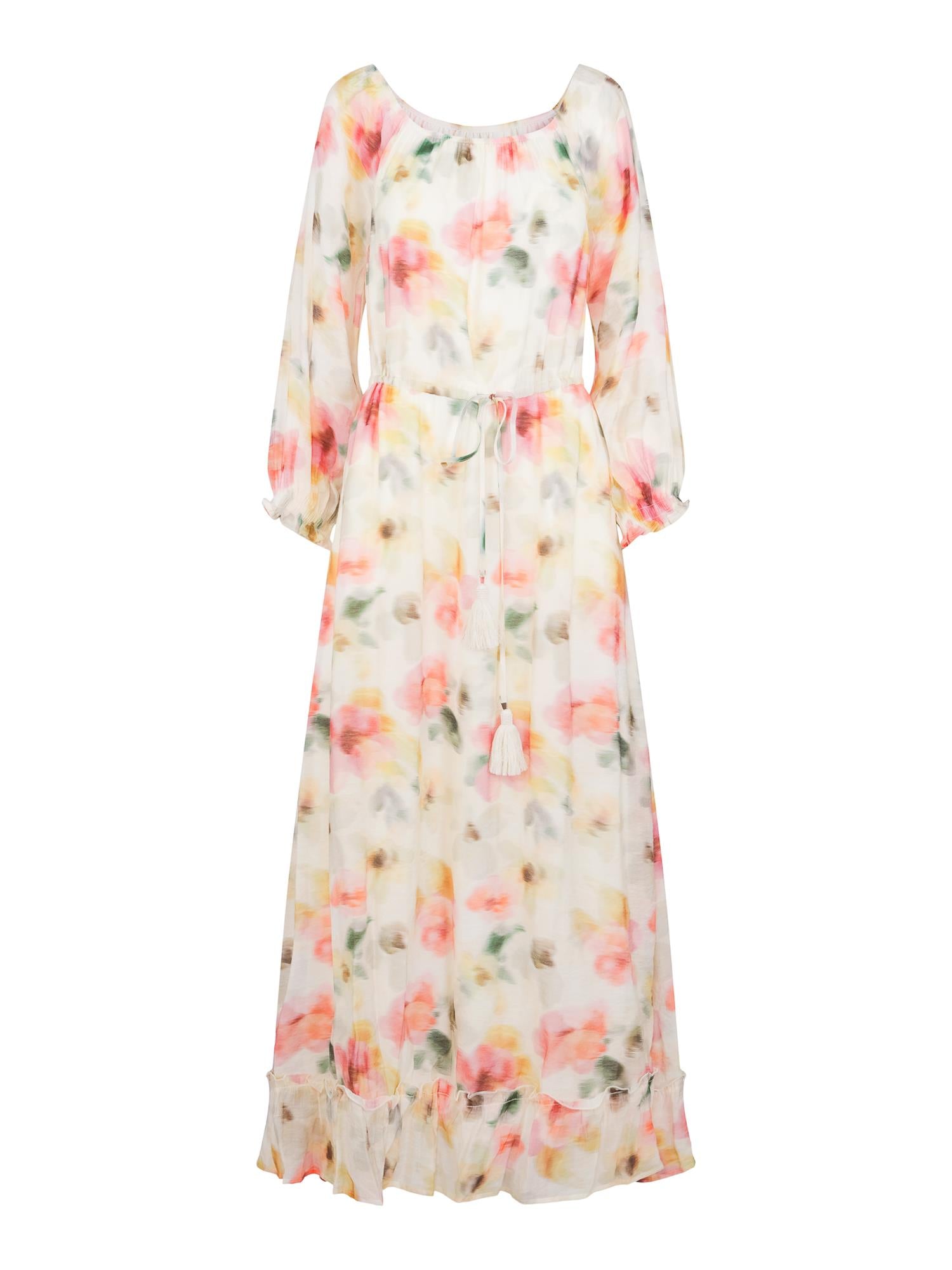 Feminine long dress Waterprint