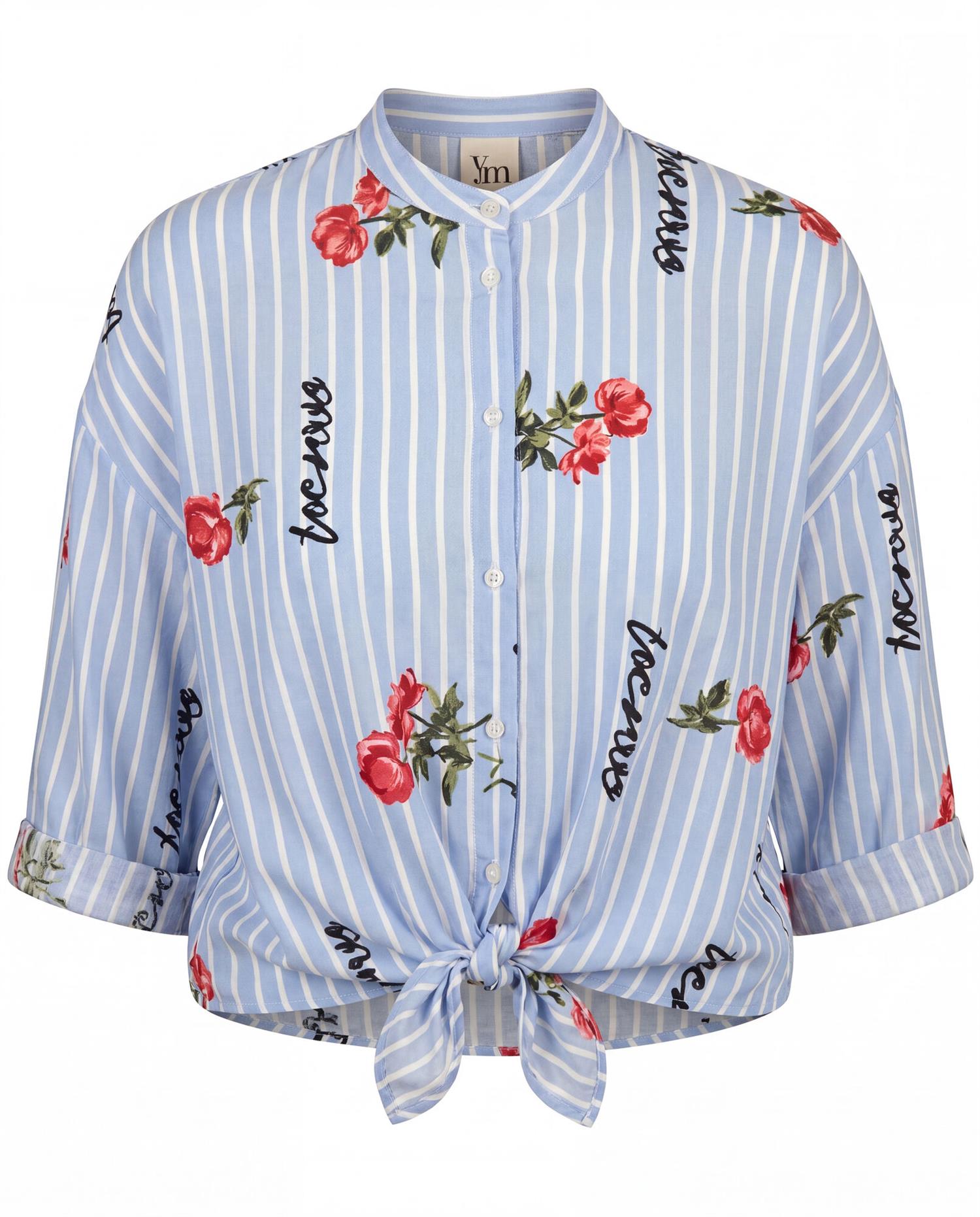 Rose tie shirt Light Blue