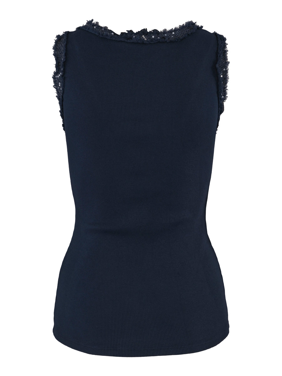 Sequins top Navy