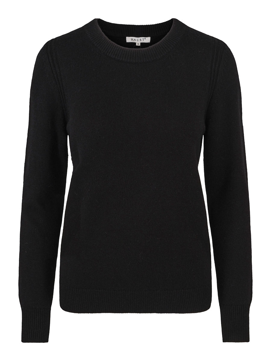 Classic round neck pullover Black