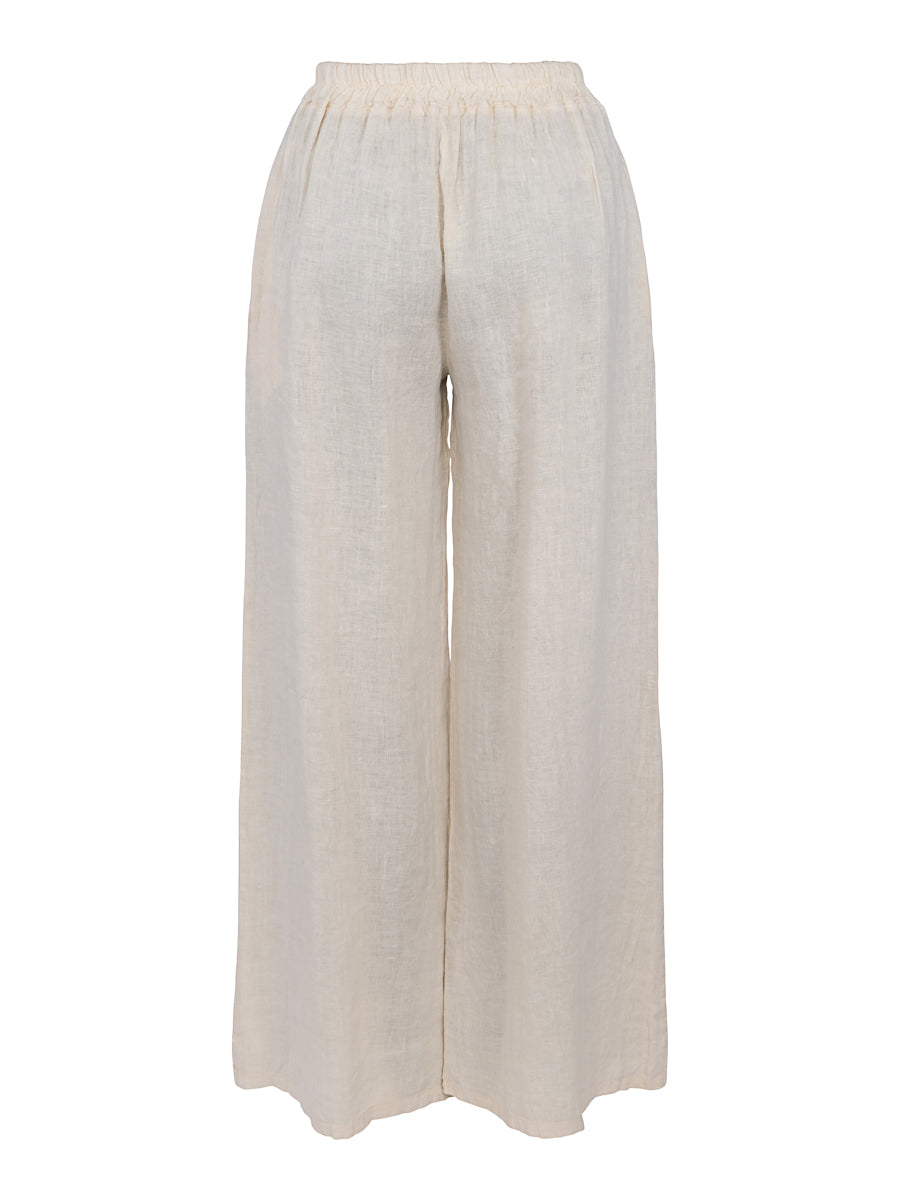 Wide linen trouser Light Sand