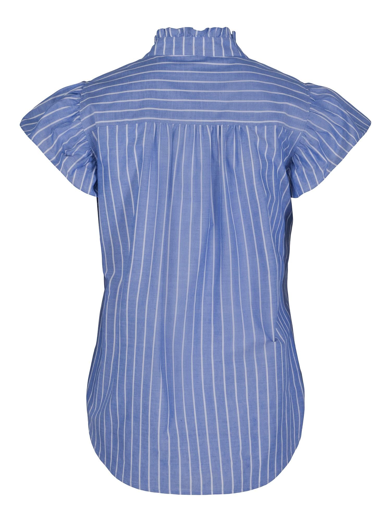 Short sleeve blouse Blå