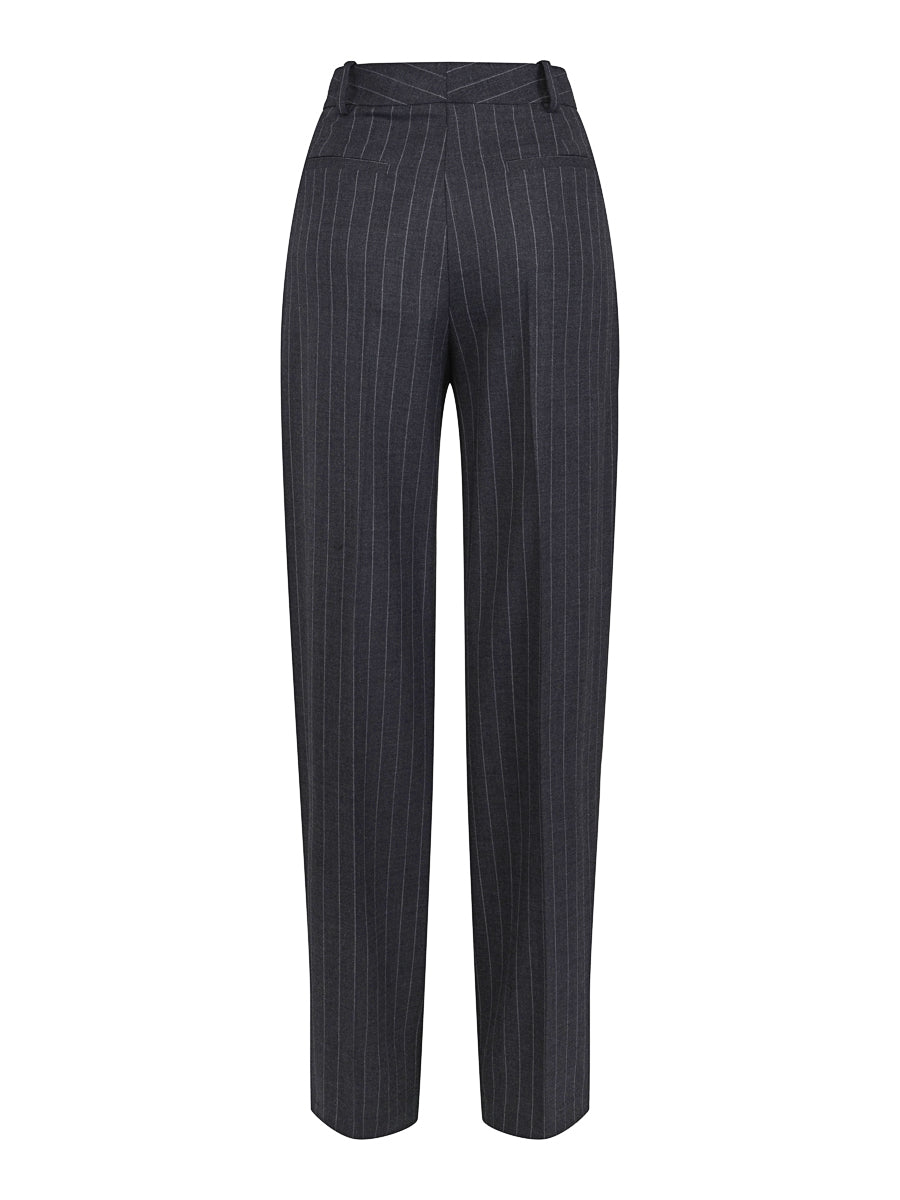 Classic button trouser Gråmelert