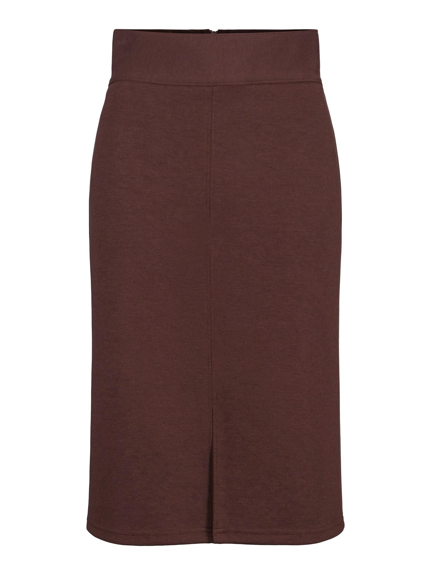 Front slit skirt Mørkebrun