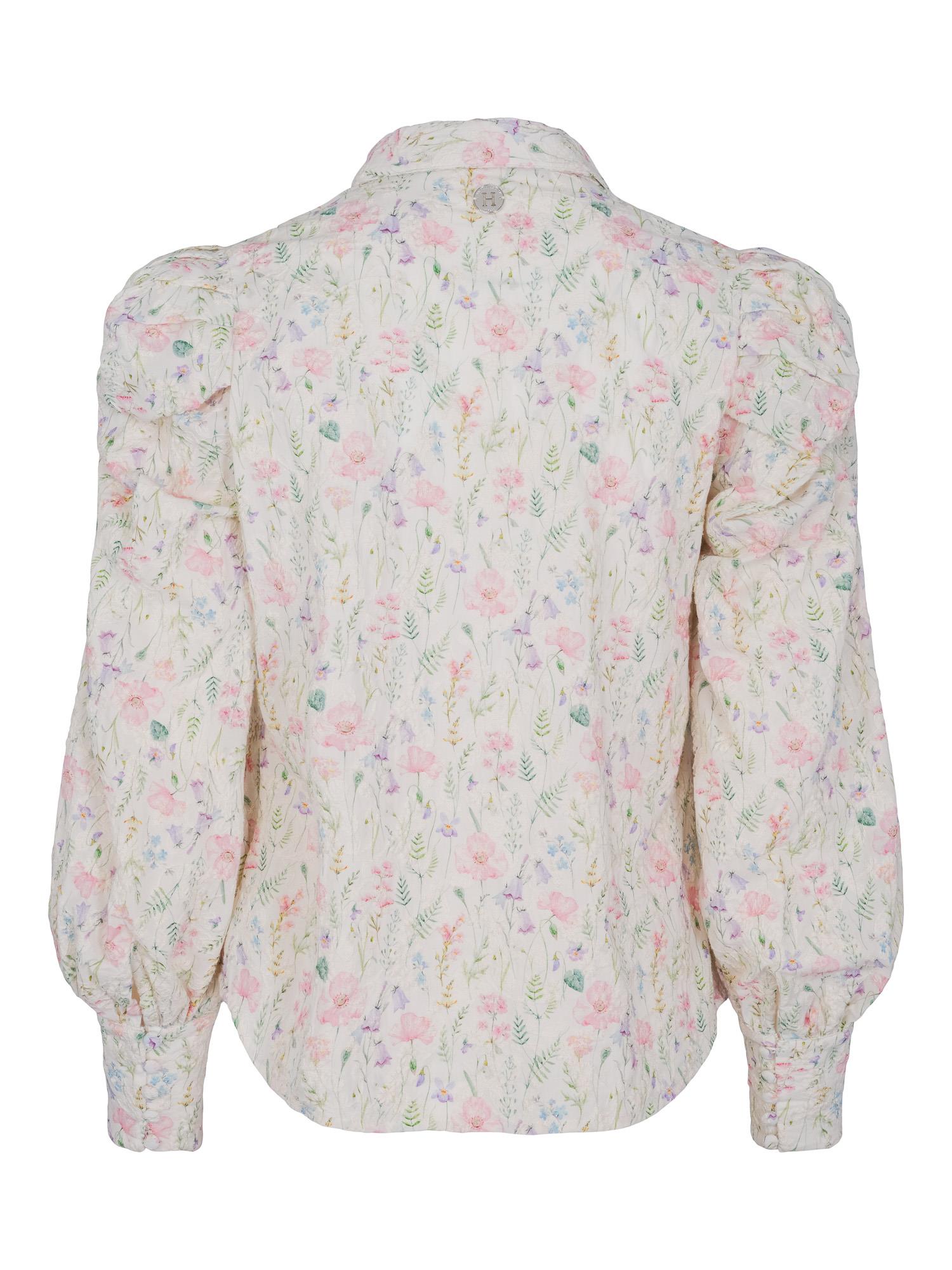 Sleeve embroidery blouse Rose