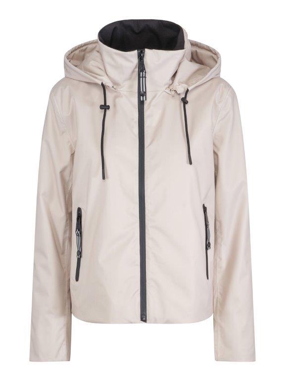 Down short weather jacket lys-beige