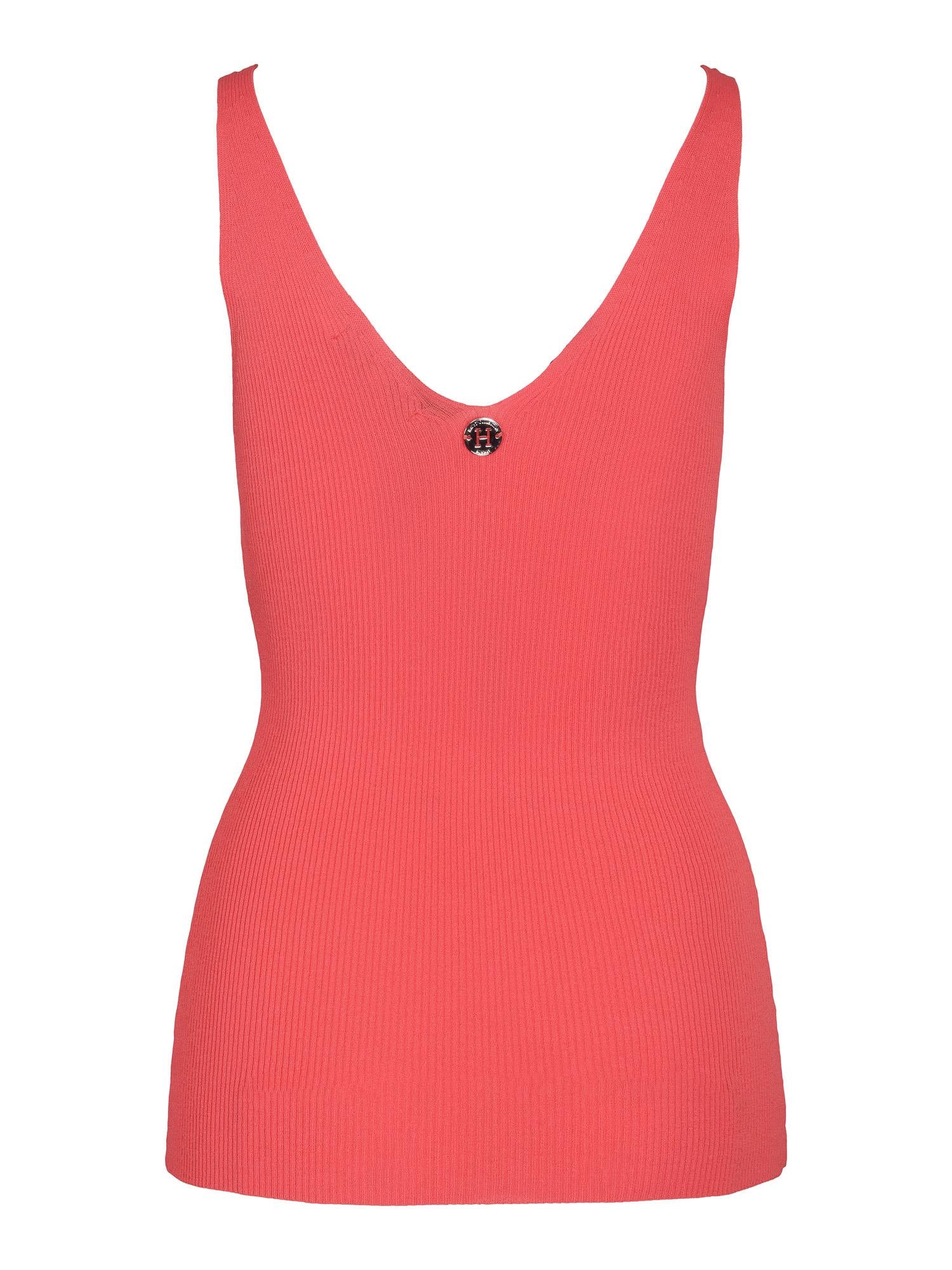 Rib knitted singlet Korall