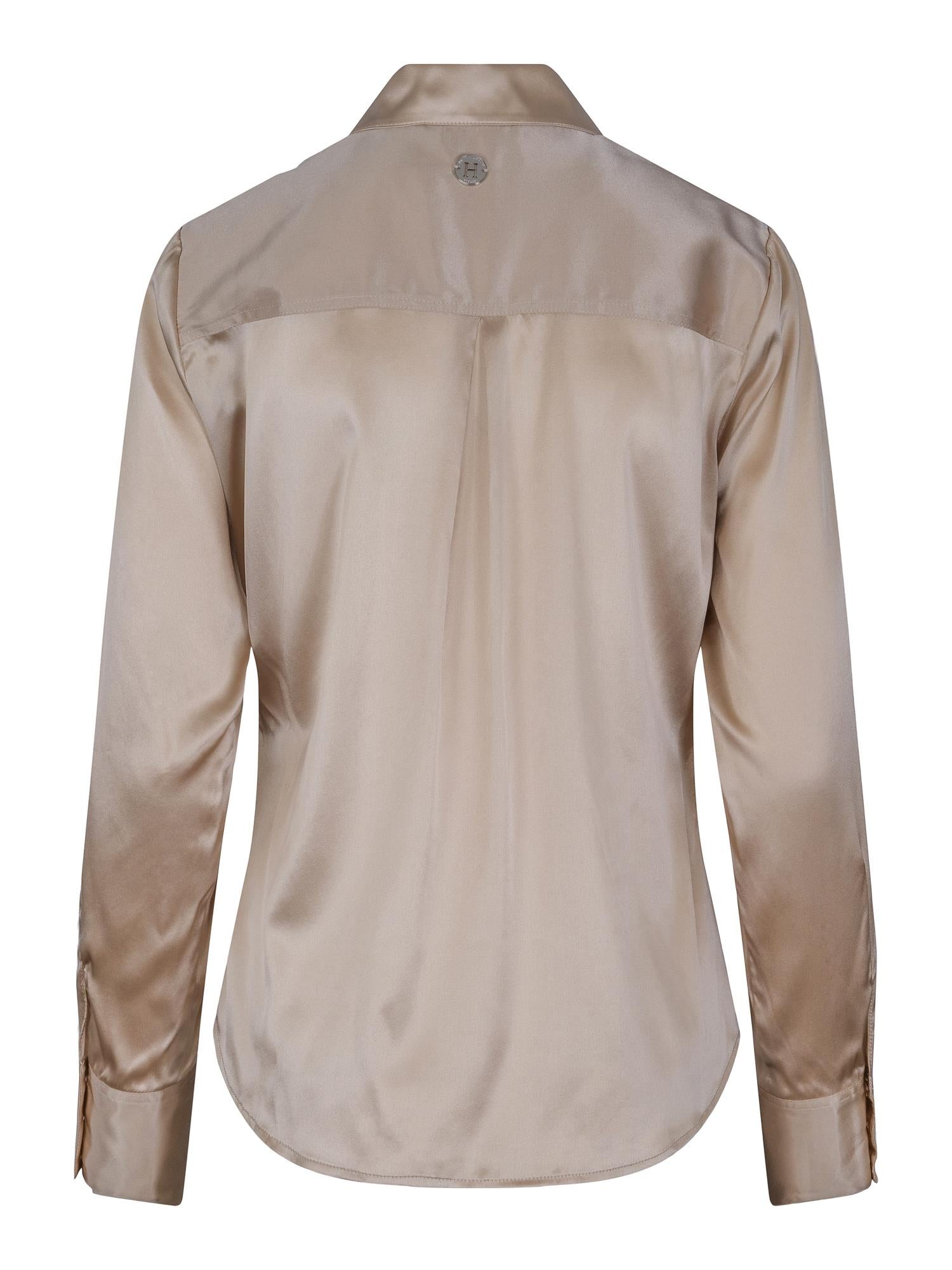 Silk classic shirt Champagnefarget