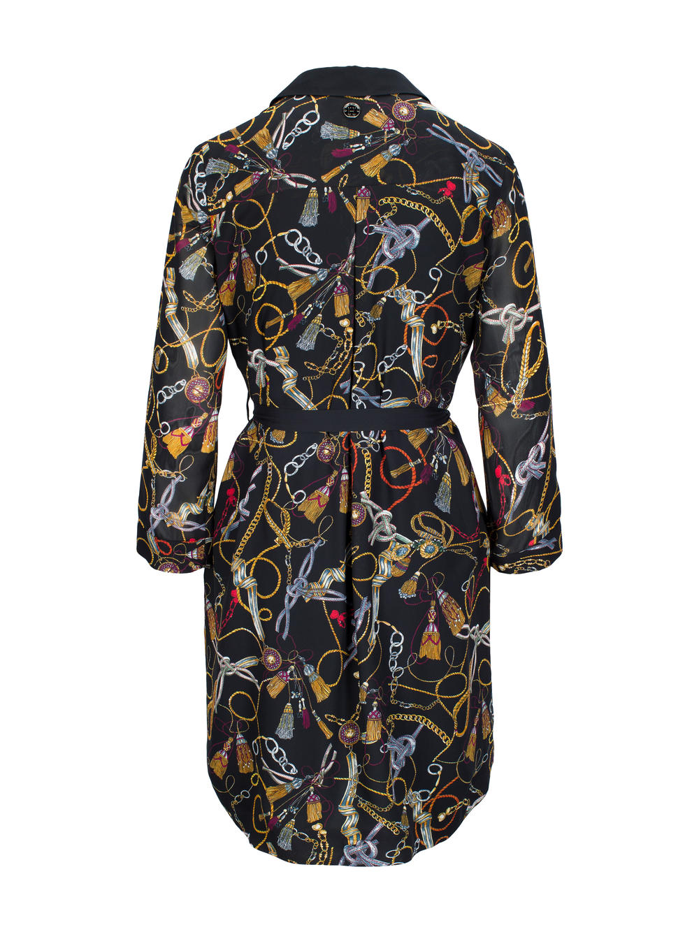 Chain shirt dress Black