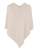 Cashmere cable poncho Krem