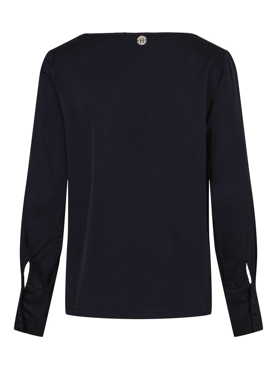 Satin blouse Navy