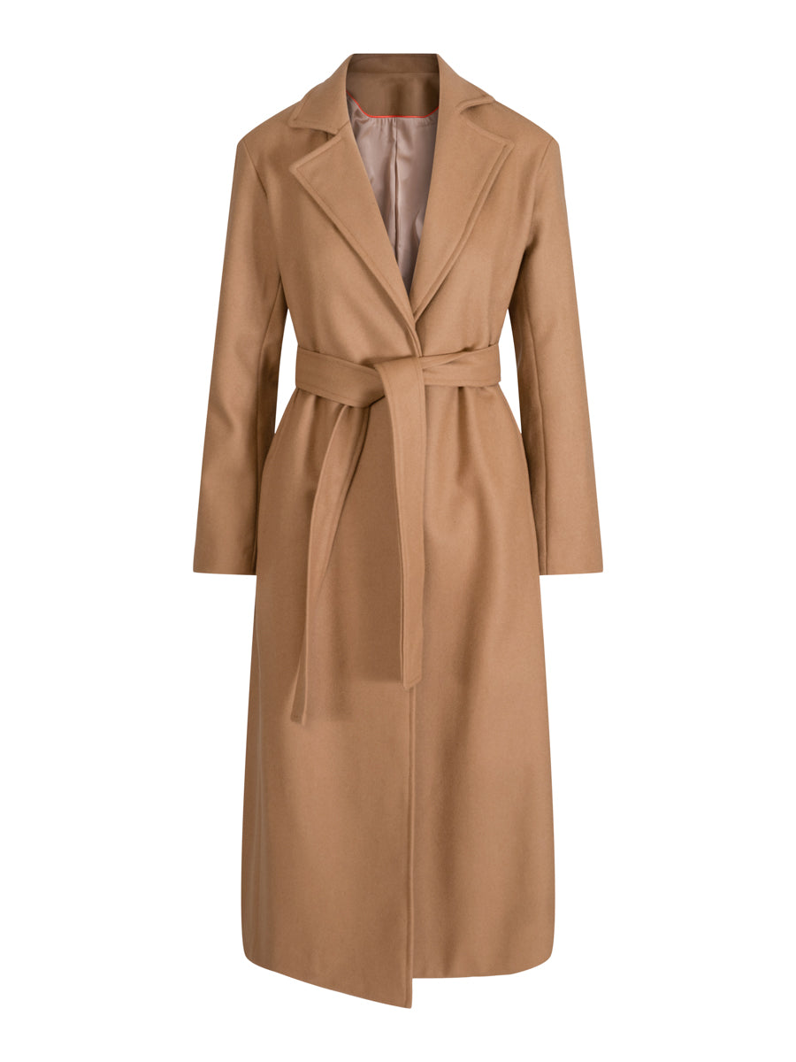 Classic tailored belt coat Camel