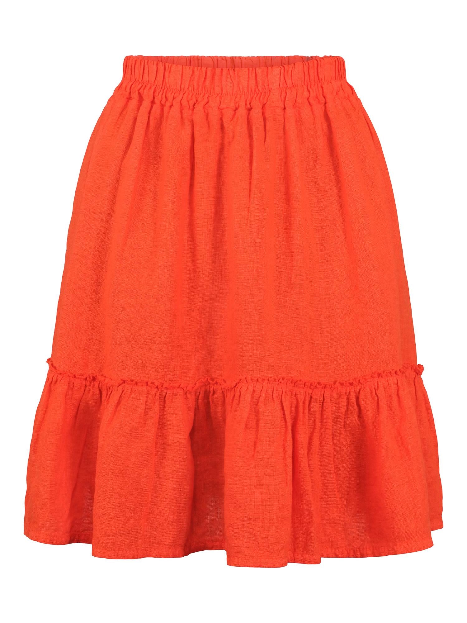 Short linen skirt Oransje