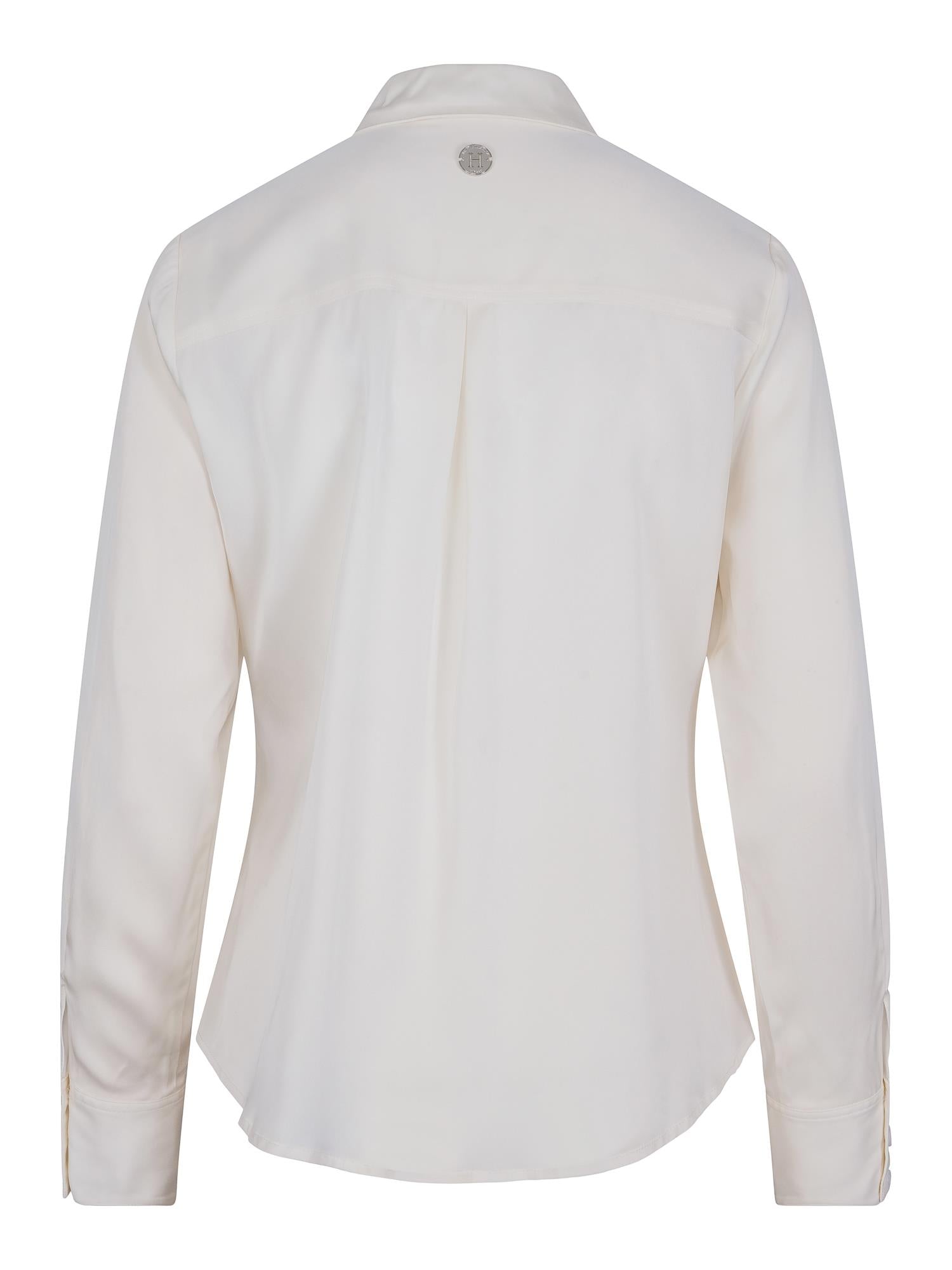 Silk classic shirt Krem