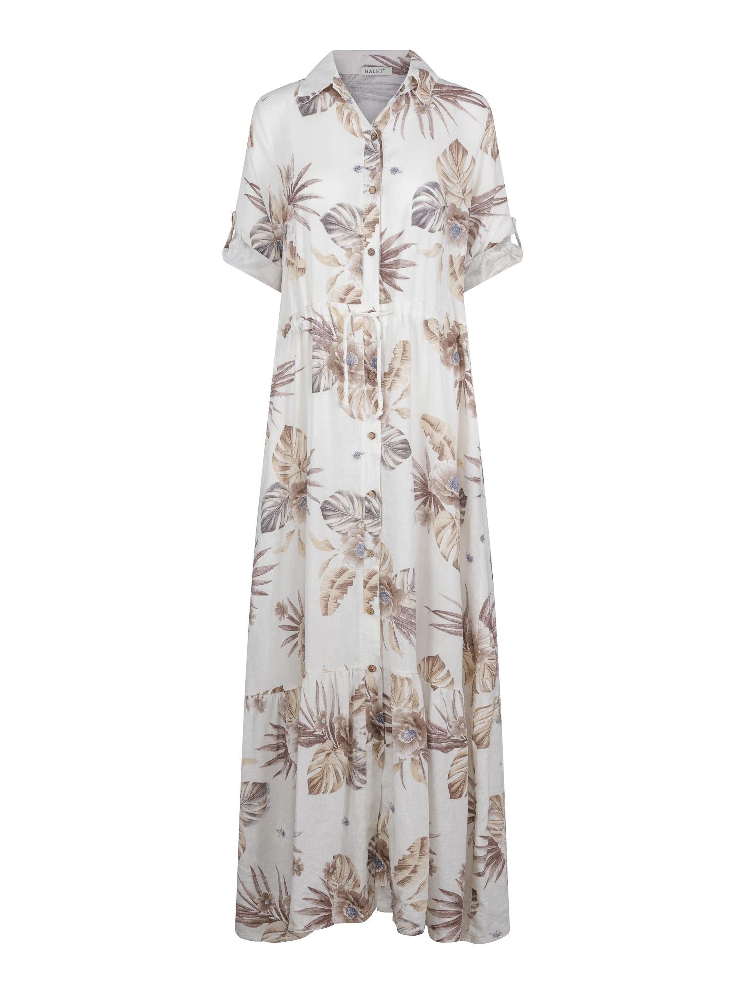Long button dress Blomstrete