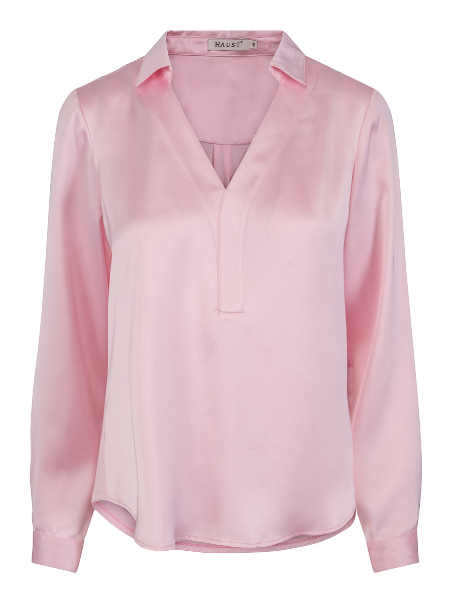 55 830 V-neck classic blouse Pink