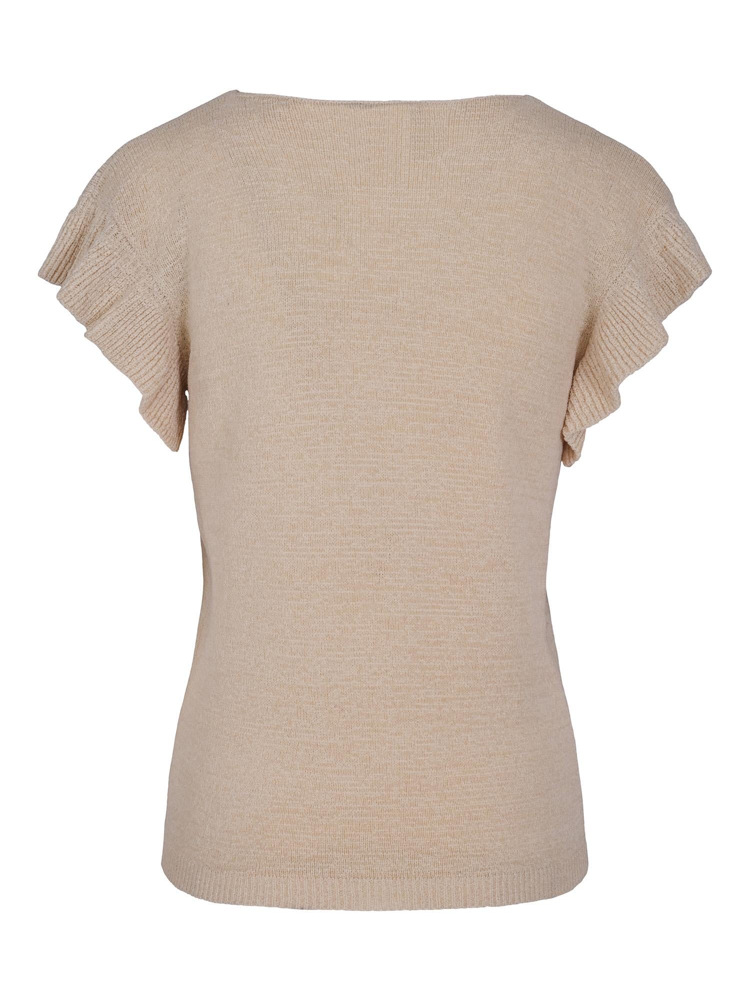 Feminine sleeve top lys-beige
