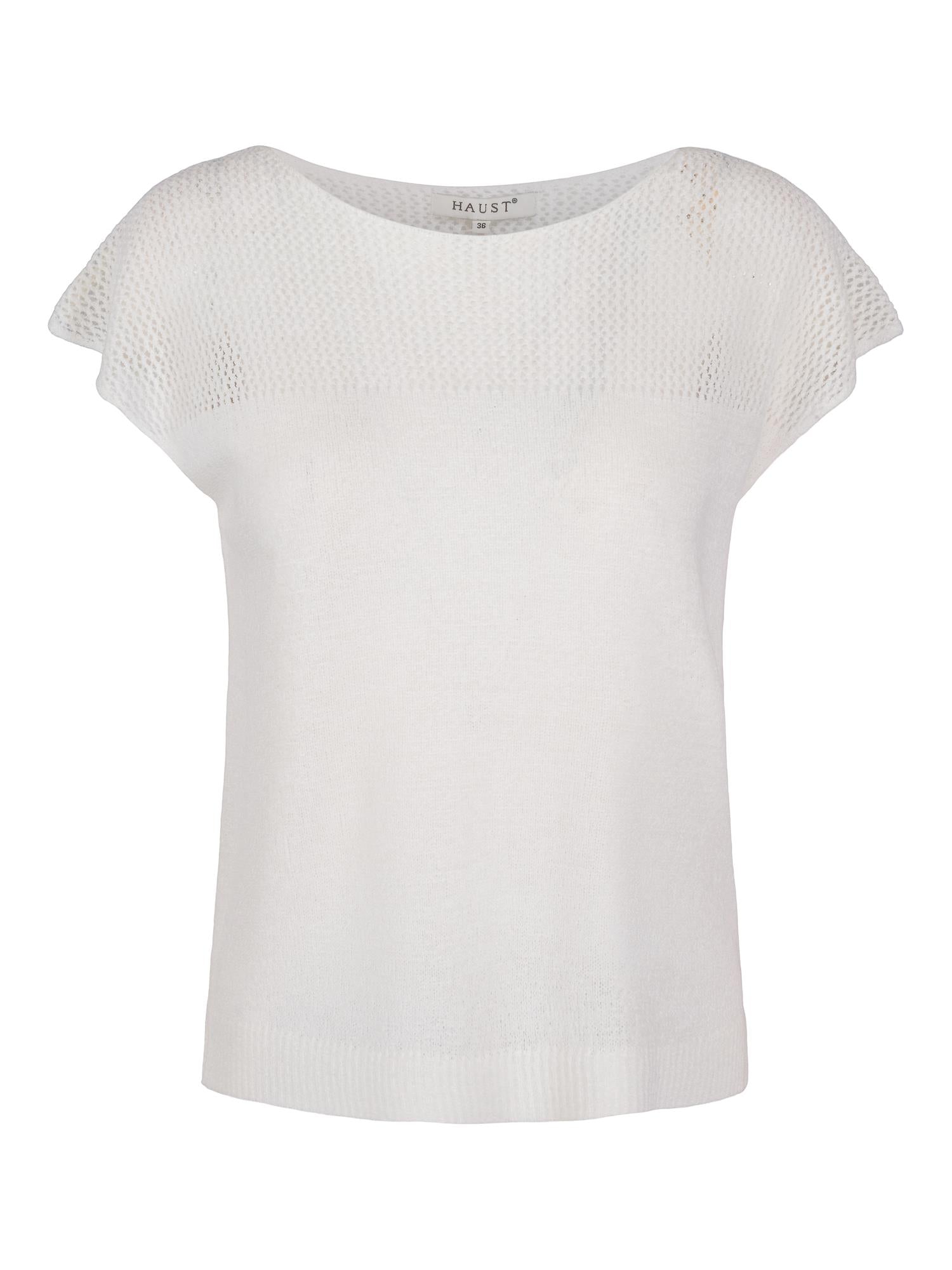 Knitted fashion top Hvit