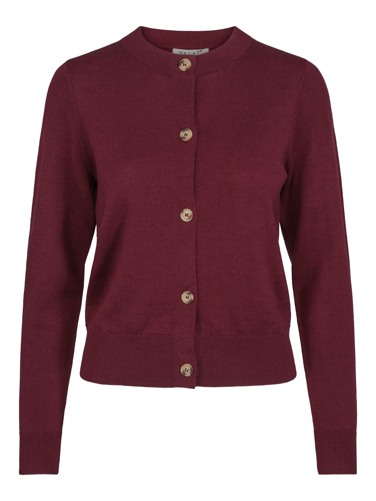 Classic merino cardigan Deep Burgundy