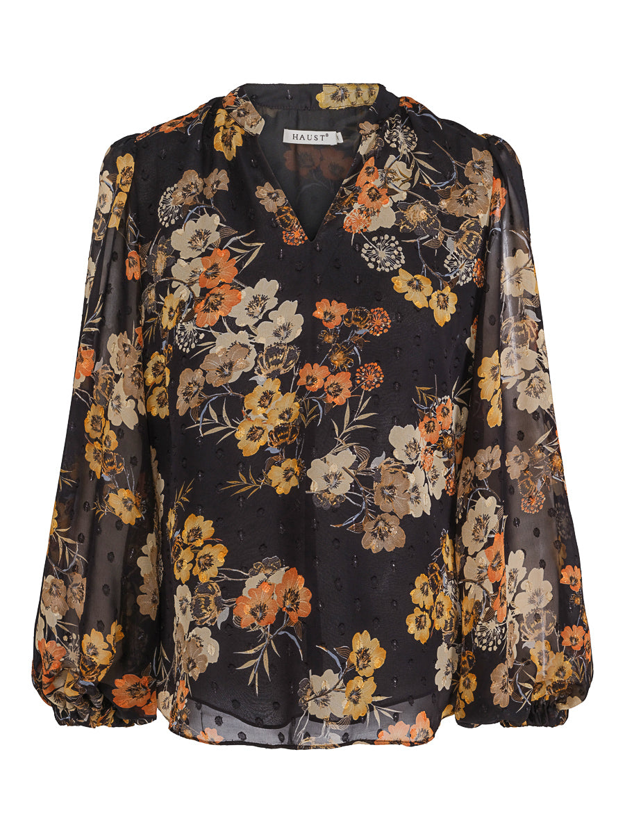 Best blouse Dotted Black-Flower
