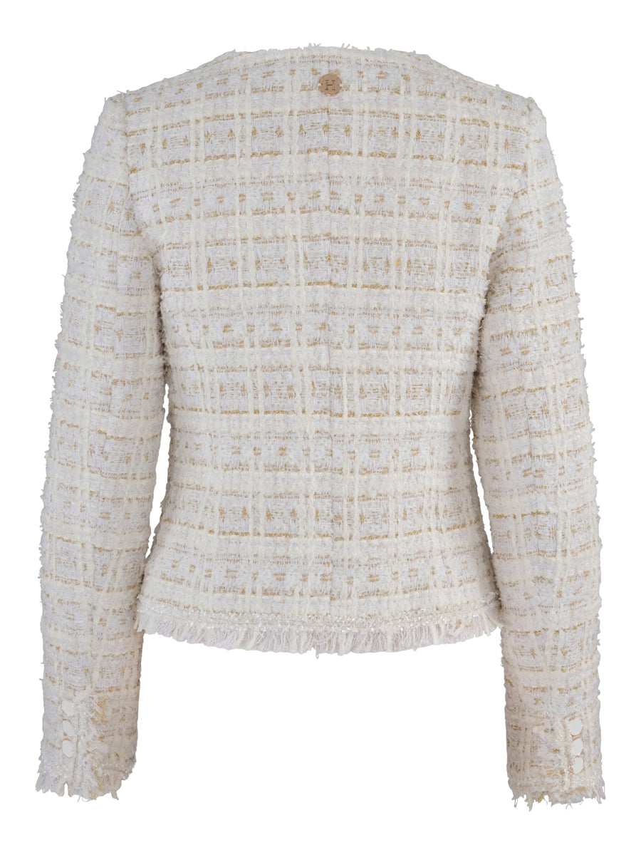 Feminin detailed blazer Creme