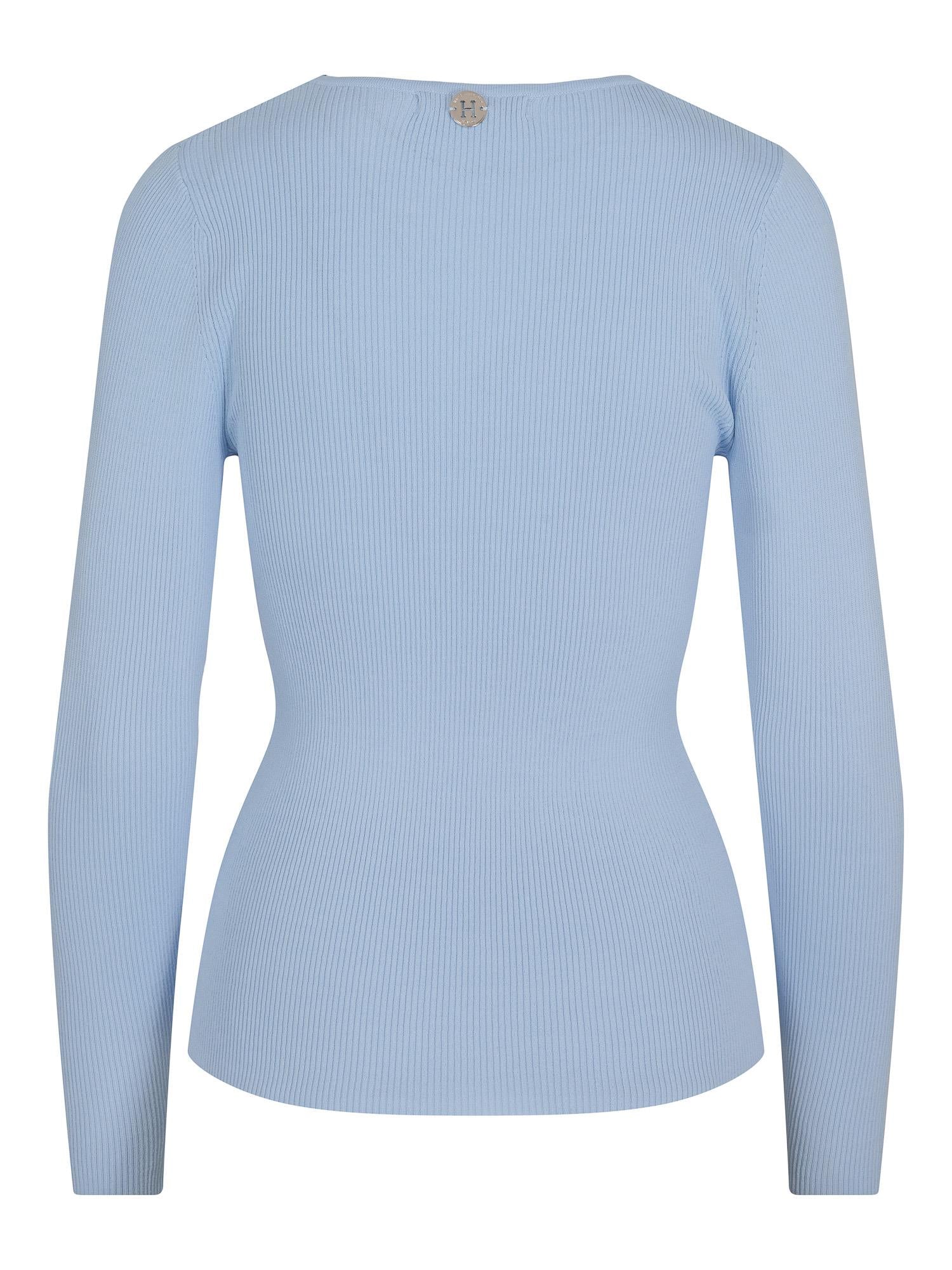 Rib long sleeve pullover Lyseblå