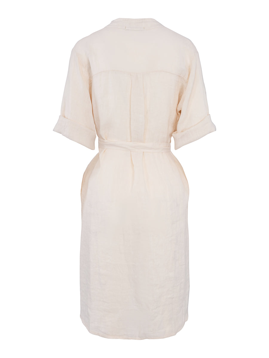 Linen shirt dress Light Sand