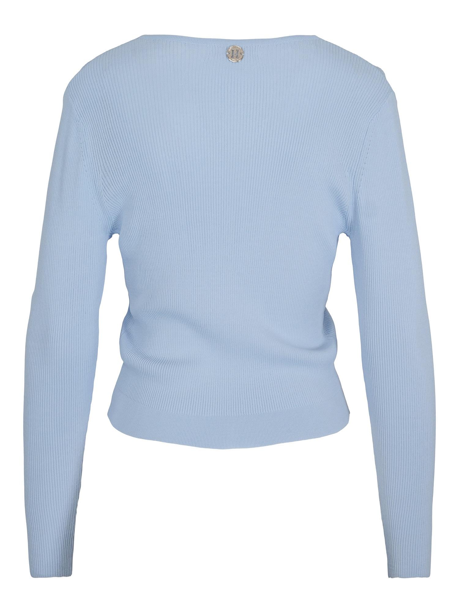 Rib cardigan Lyseblå