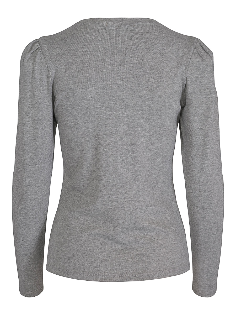 Detailed pullover Gråmelert