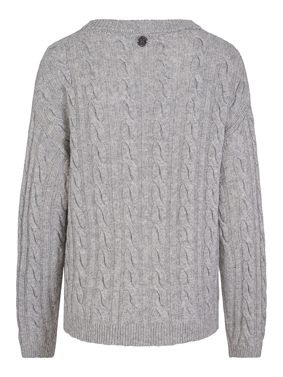 Cable pullover Grey Melange