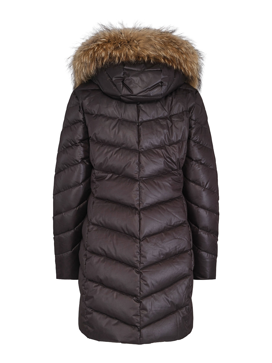 Feminin classic down jacket Sort
