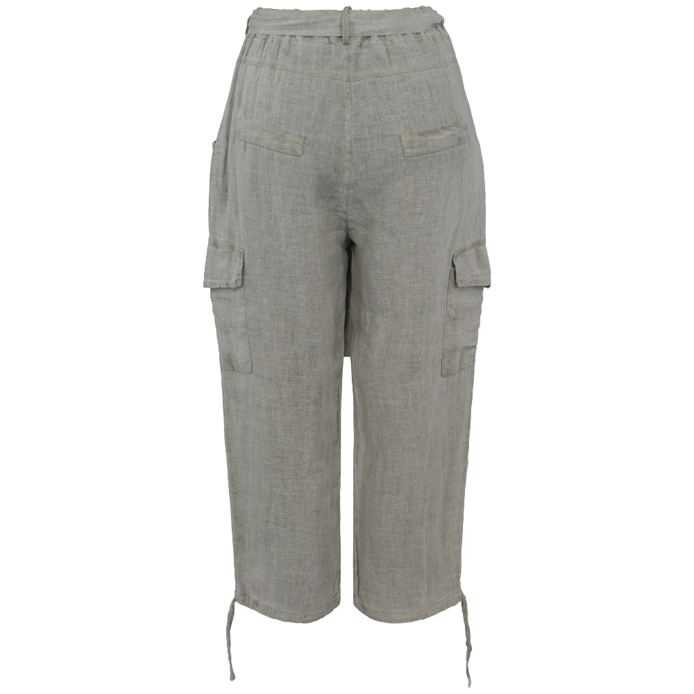 Cargo linen trouser Green