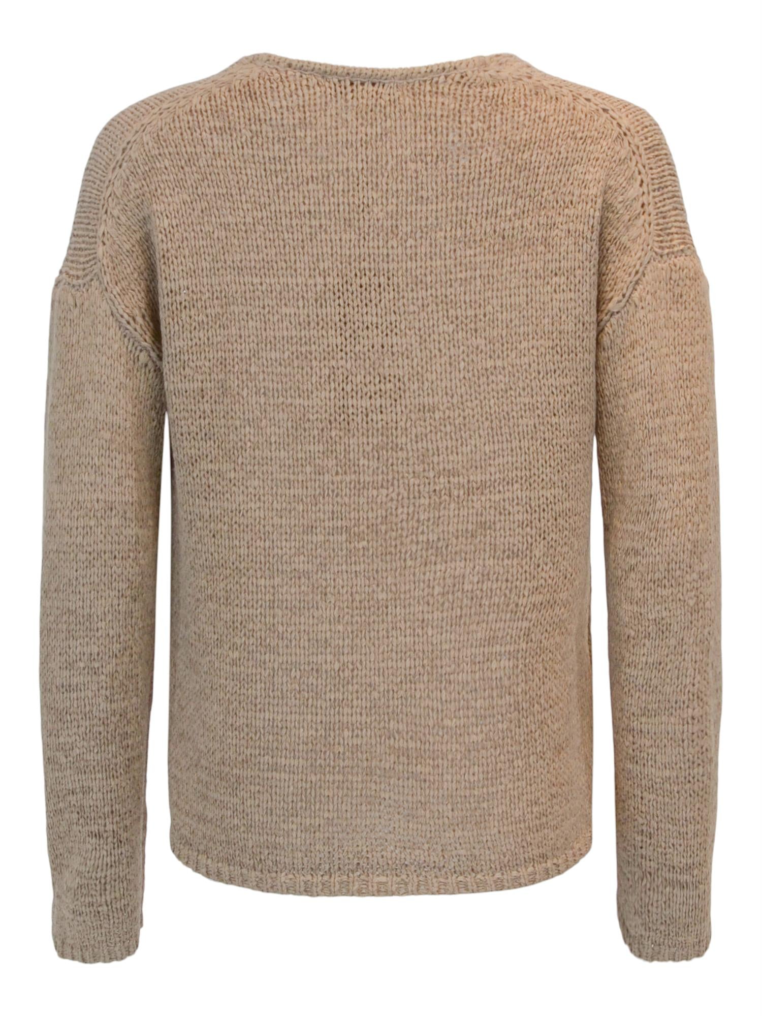 Casual V-neck pullover Sand