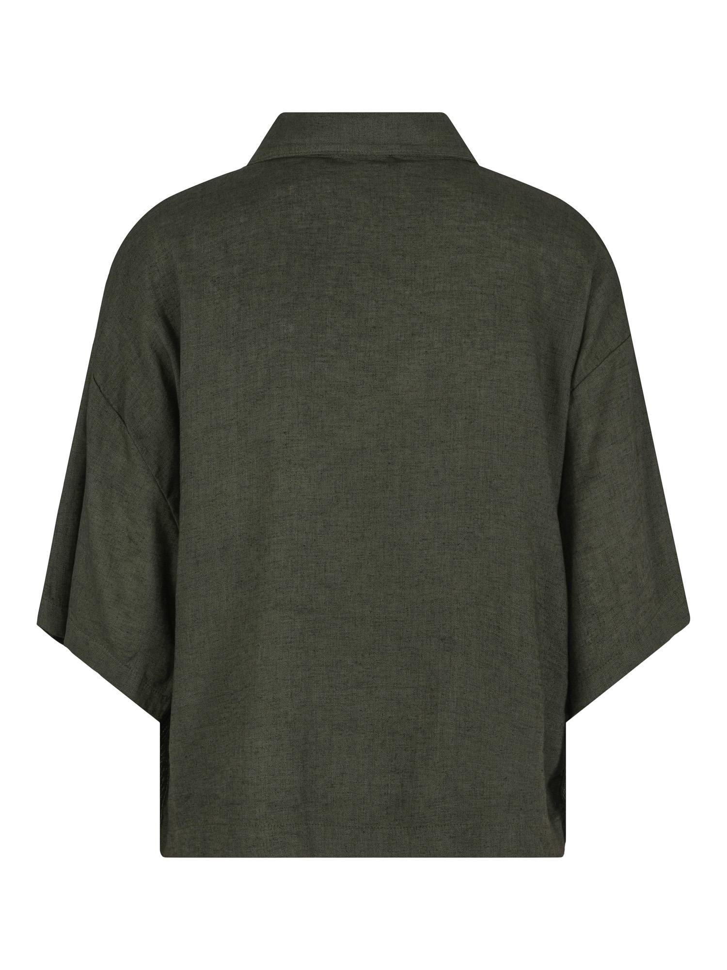 Short fashion shirt Olivengrønn