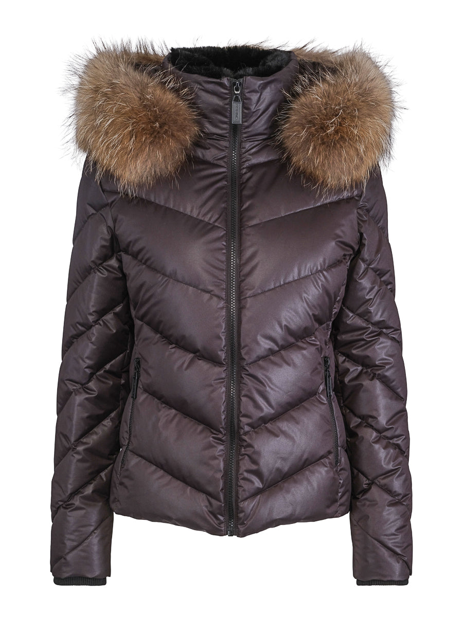 Short feminin classic down jacket Black