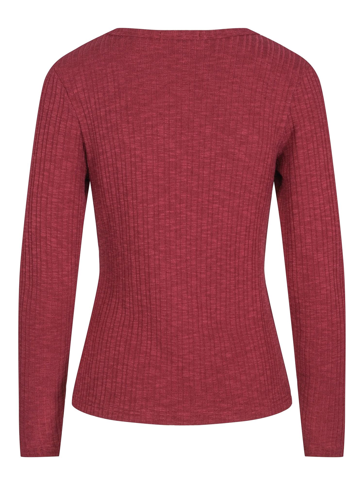 Rib top L/S Deep burgundy