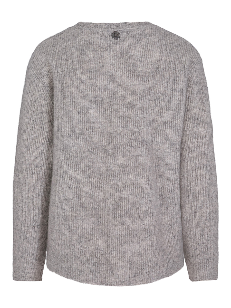 Exclusive mohair casual pullover Light Grey Mel