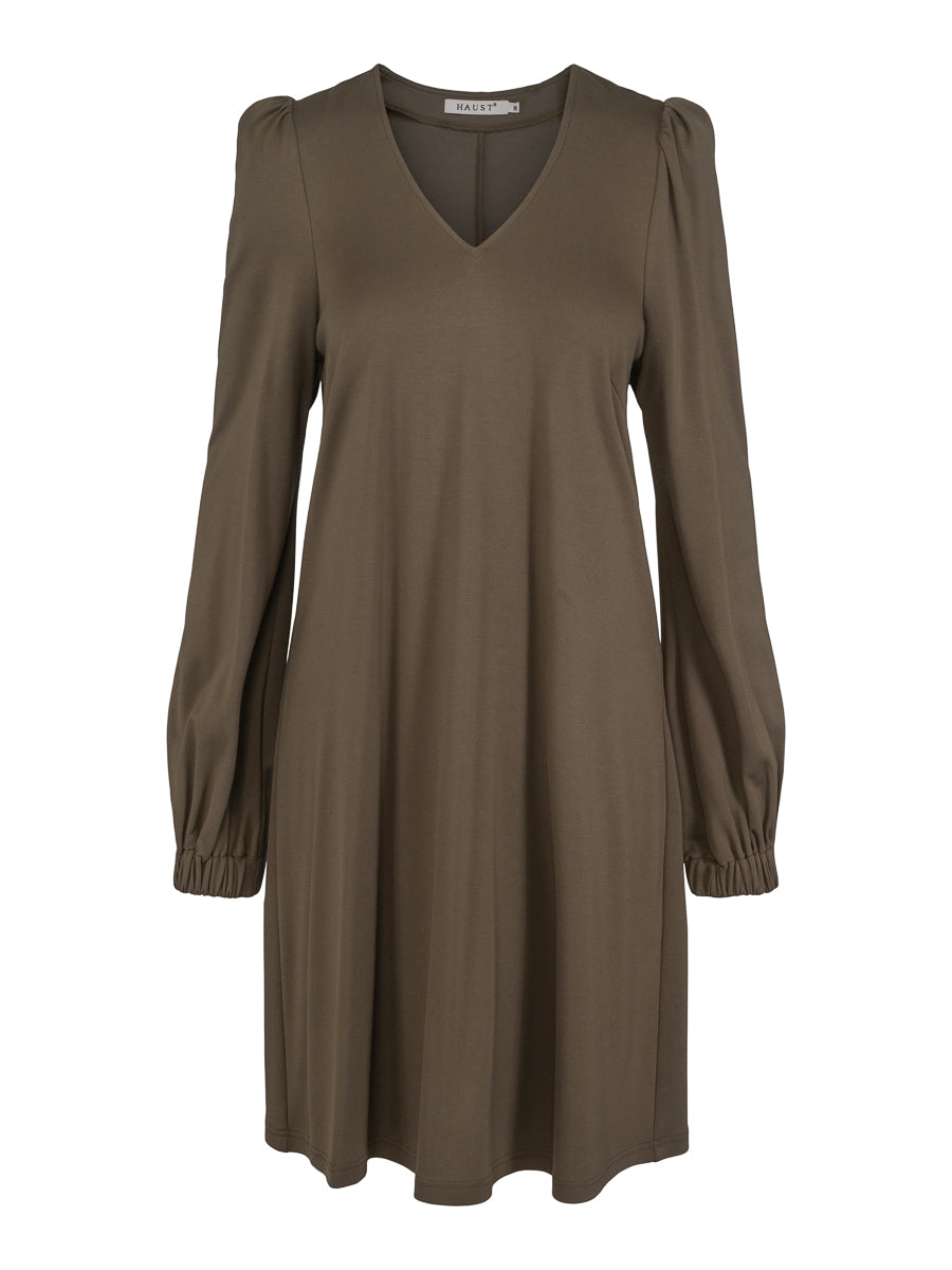 Jersey dress Olivengrønn